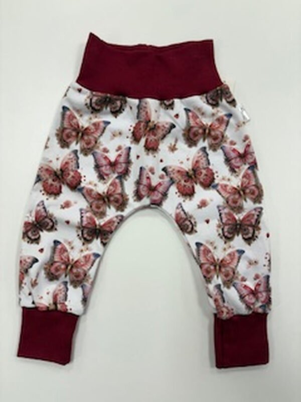 Dětské kalhoty s motivem motýlů