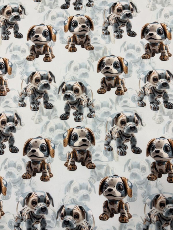 Vzor s roztomilými robotickými psi.