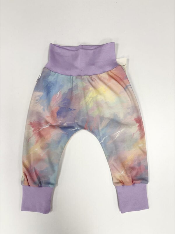 Dětské kalhoty s barevným batikovaným vzorem