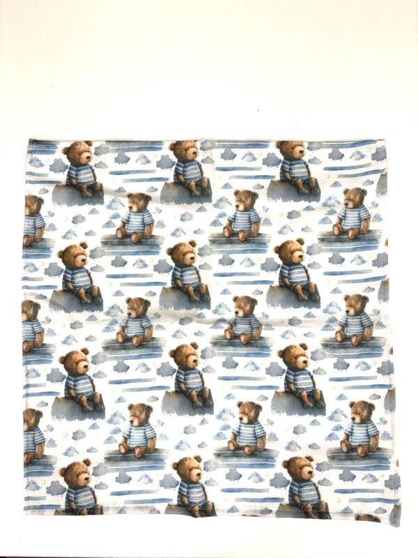Dětská látka s medvídky a mraky