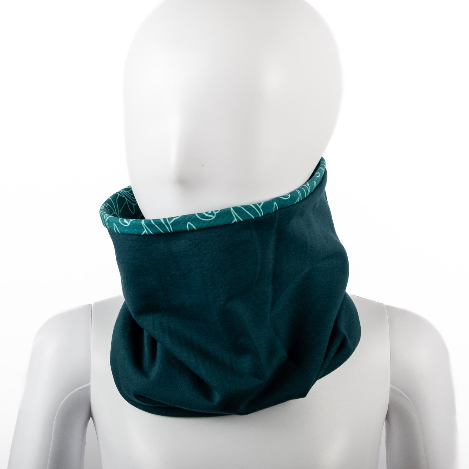 Dětský oboustranný nákrčník - papoušci na zelené - Obrázek 3