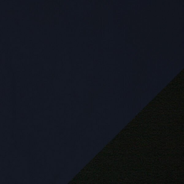 Tmavě modrá a černá textilie, detailní pohled.